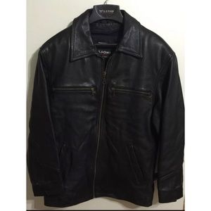 Wilson’s Thinsulate Black Leather Coat Size S
